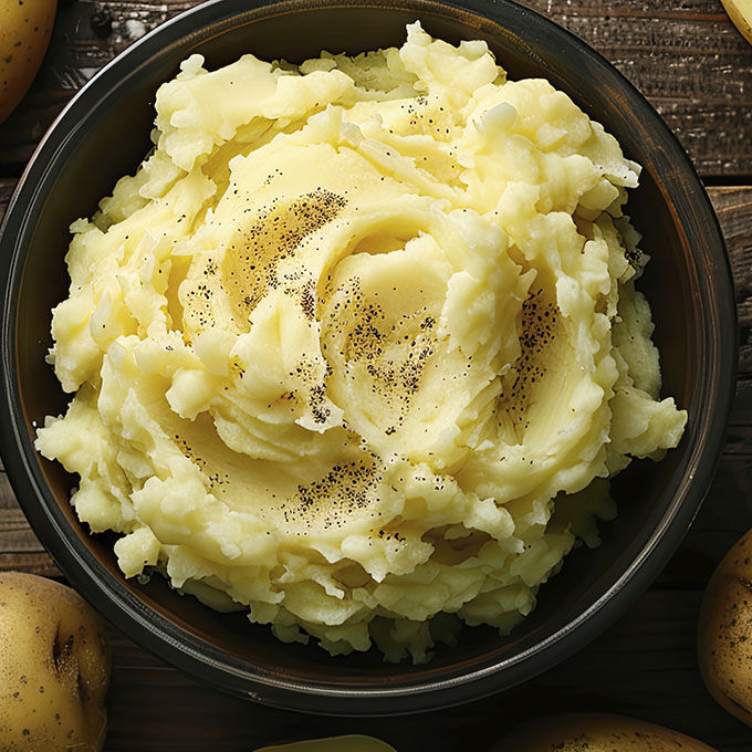 Mashed potatoes in bowl