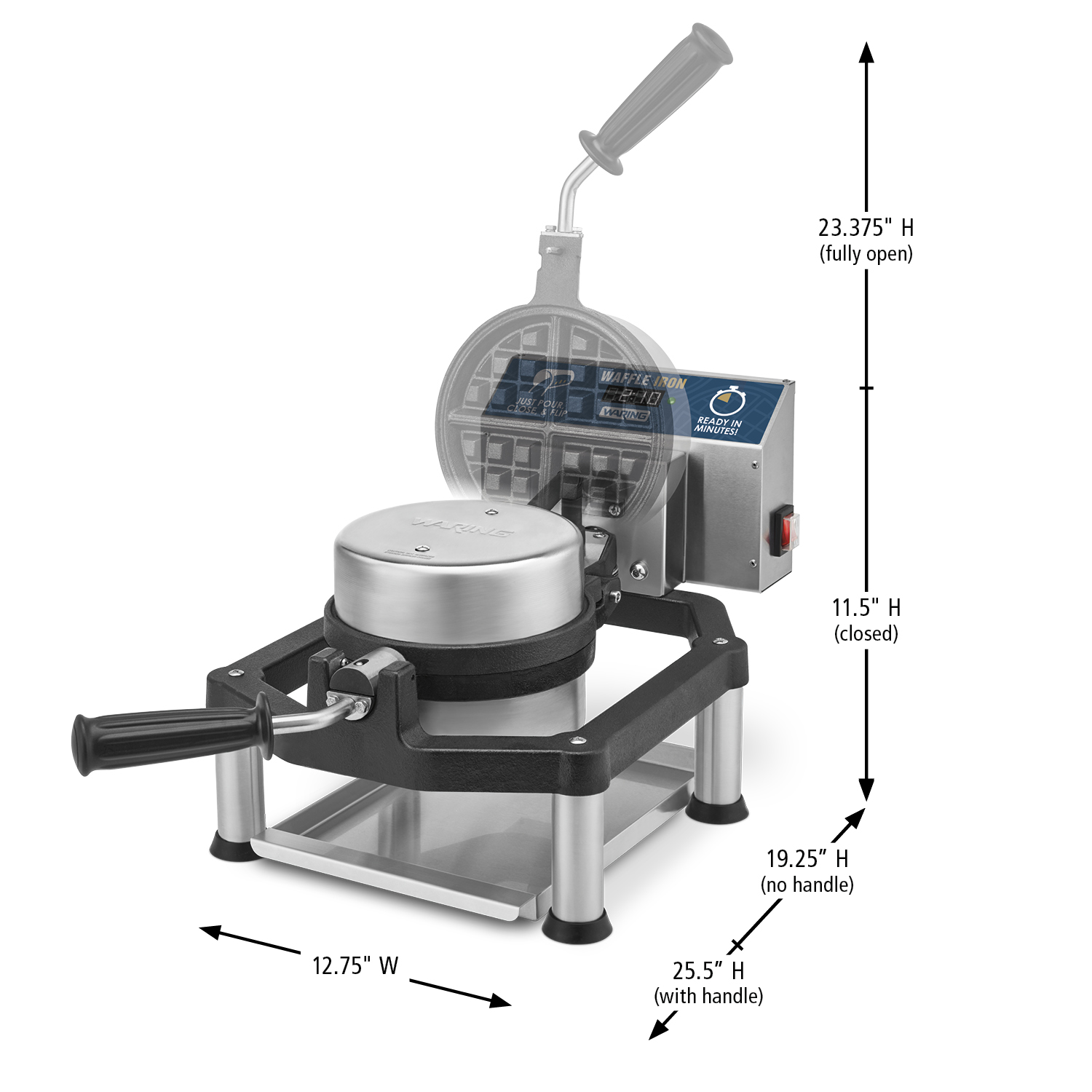 Heavy-Duty Cast-Iron Belgian Waffle Maker image number 0
