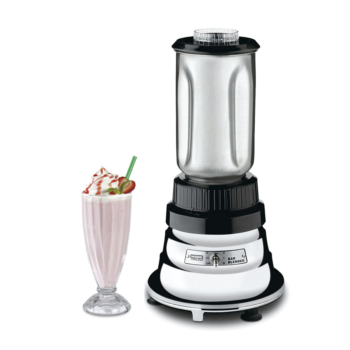 ミキサー Waring Commercial BB160S Basic Bar Blender with 32-Ounce Stainless Steel Container Discontinued Chrome Bar Blender (BB160S) | 32oz, Stainless Steel