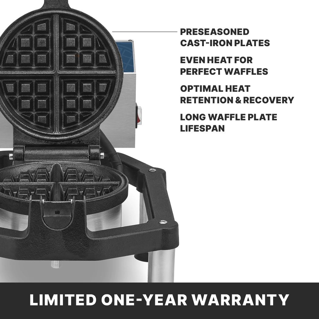Heavy-Duty Cast-Iron Belgian Waffle Maker