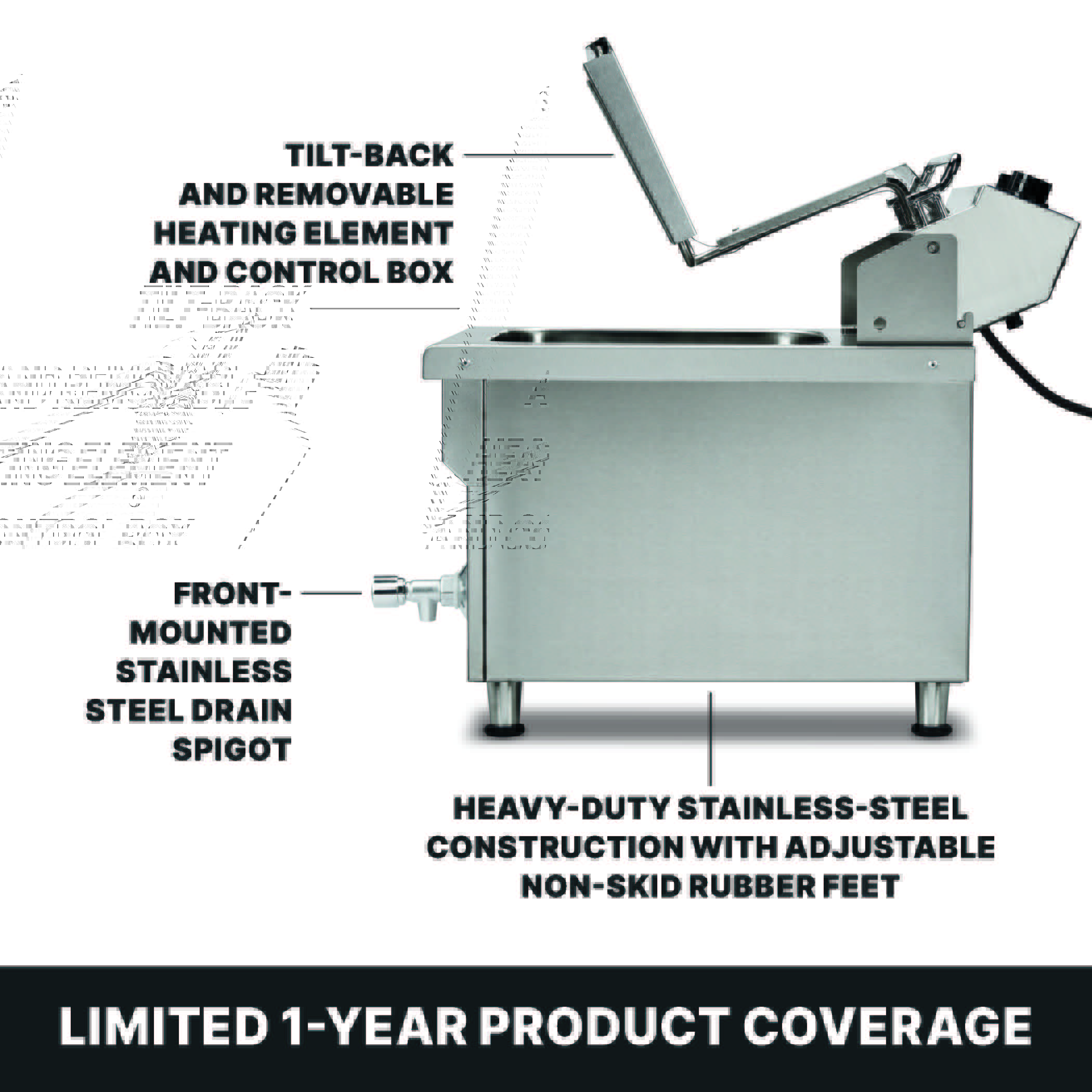 15 lb. Heavy-Duty Deep Fryer