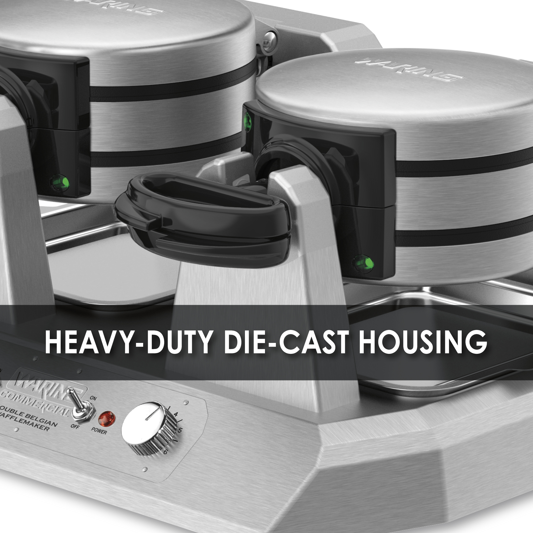Side-by-Side Double Belgian Waffle Maker