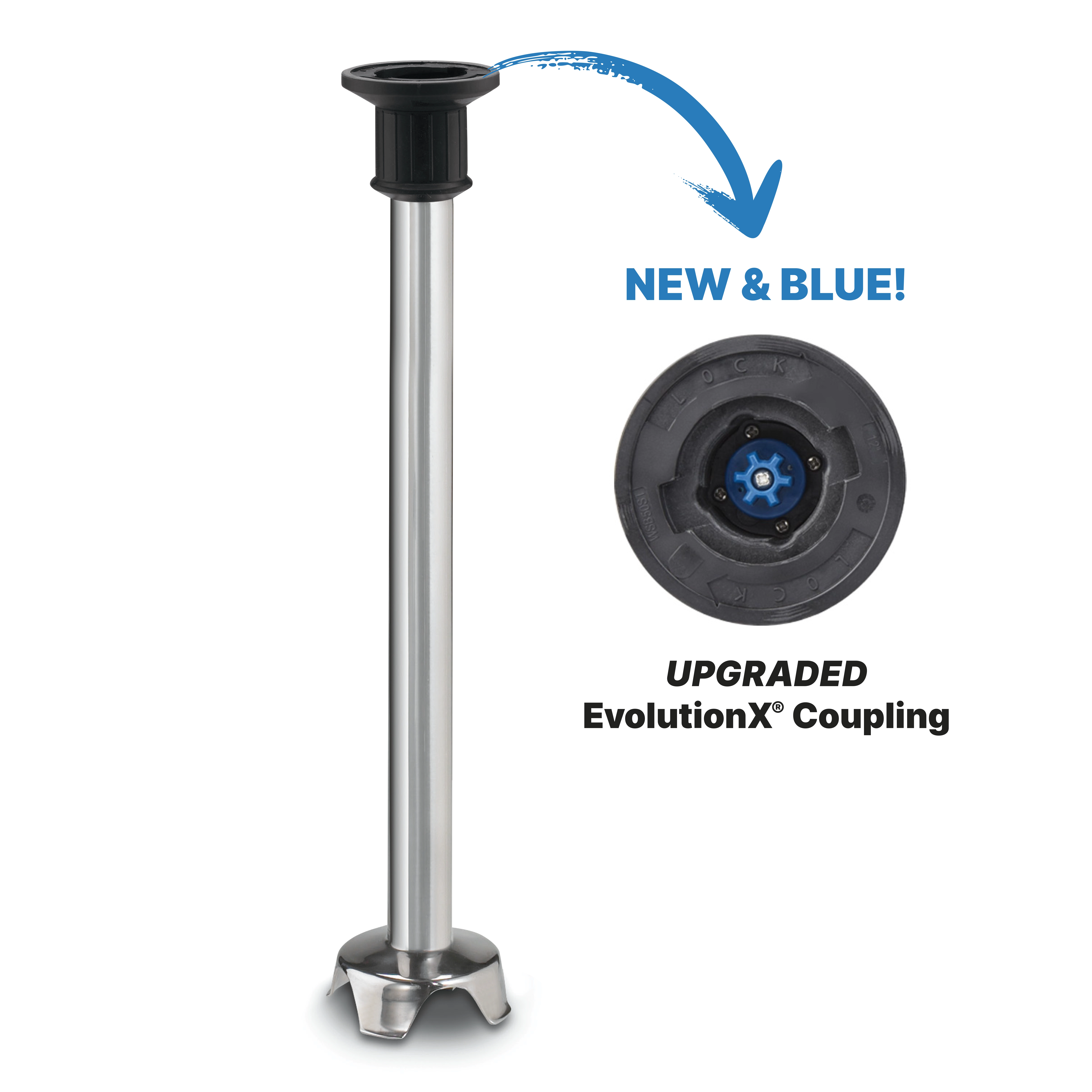 18" Stainless Steel Shaft (for Heavy-Duty Big Stix EvolutionX Immersion Blenders)