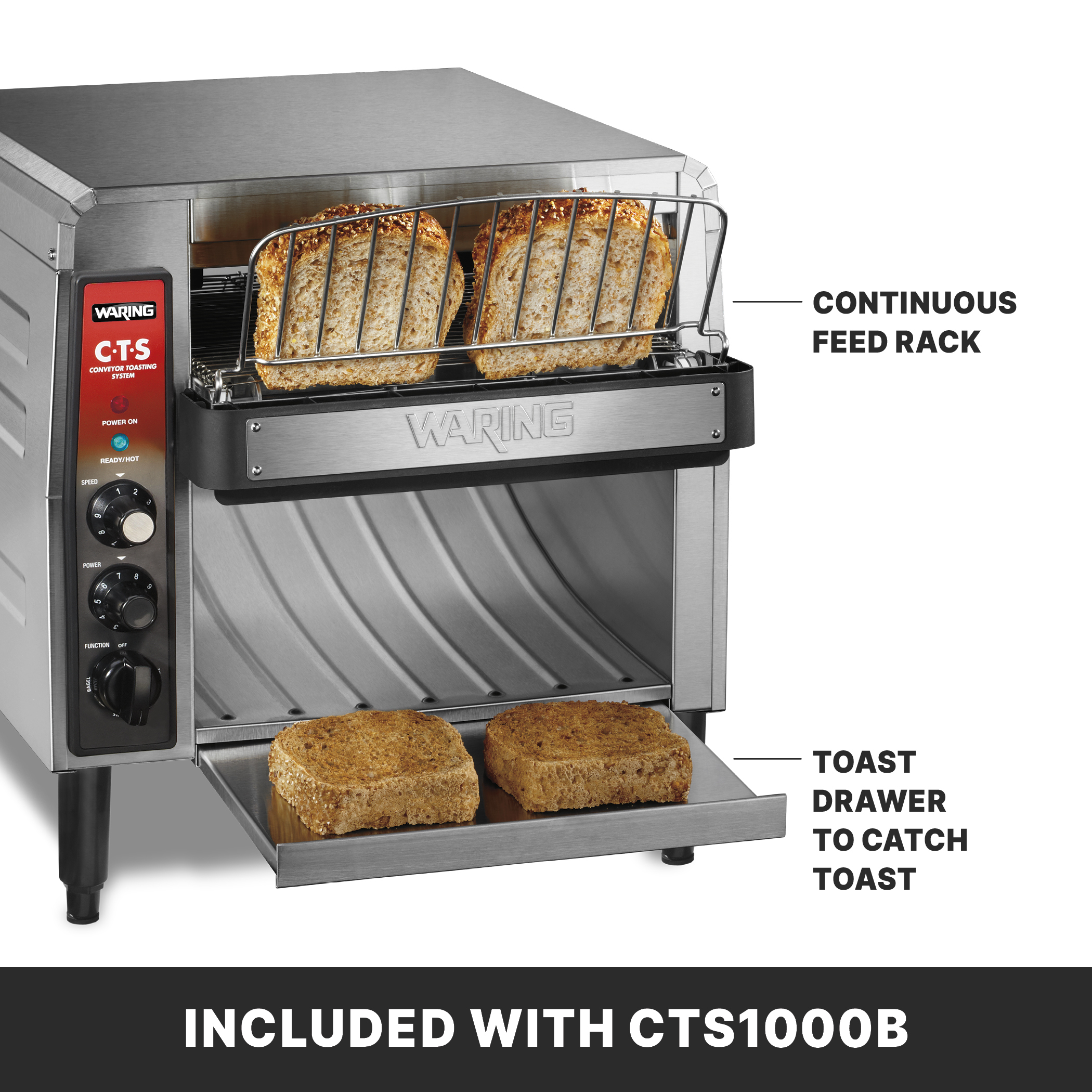 Conveyor Toaster | Power & Belt Control | Waring