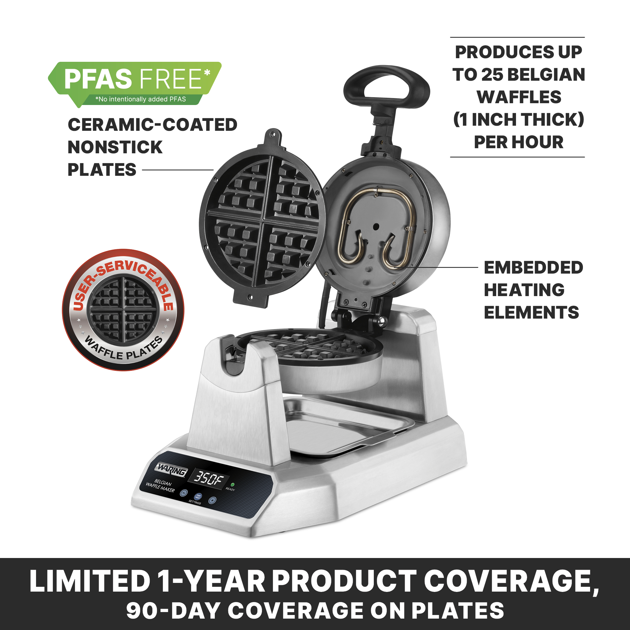 Single Belgian Waffle Maker