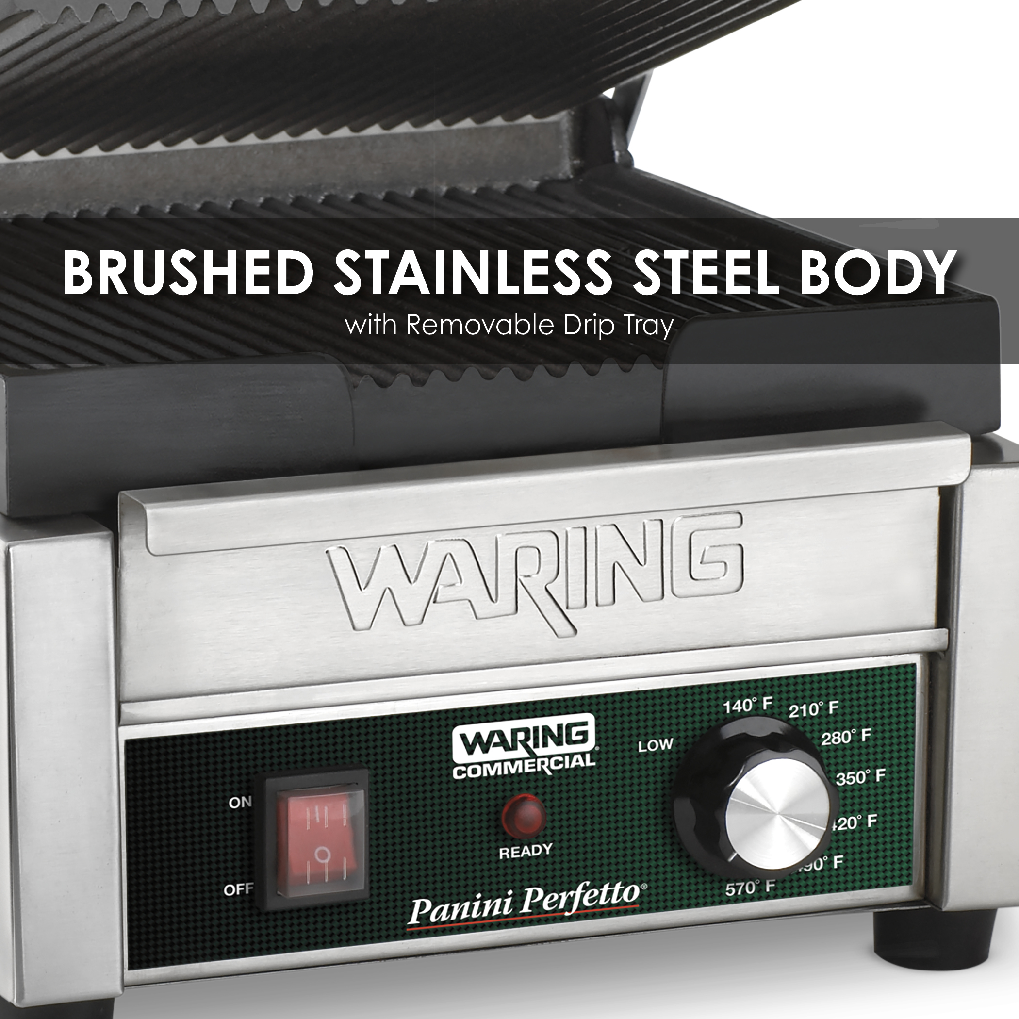 Ribbed Panini Grill, 9.75" x 9.25"