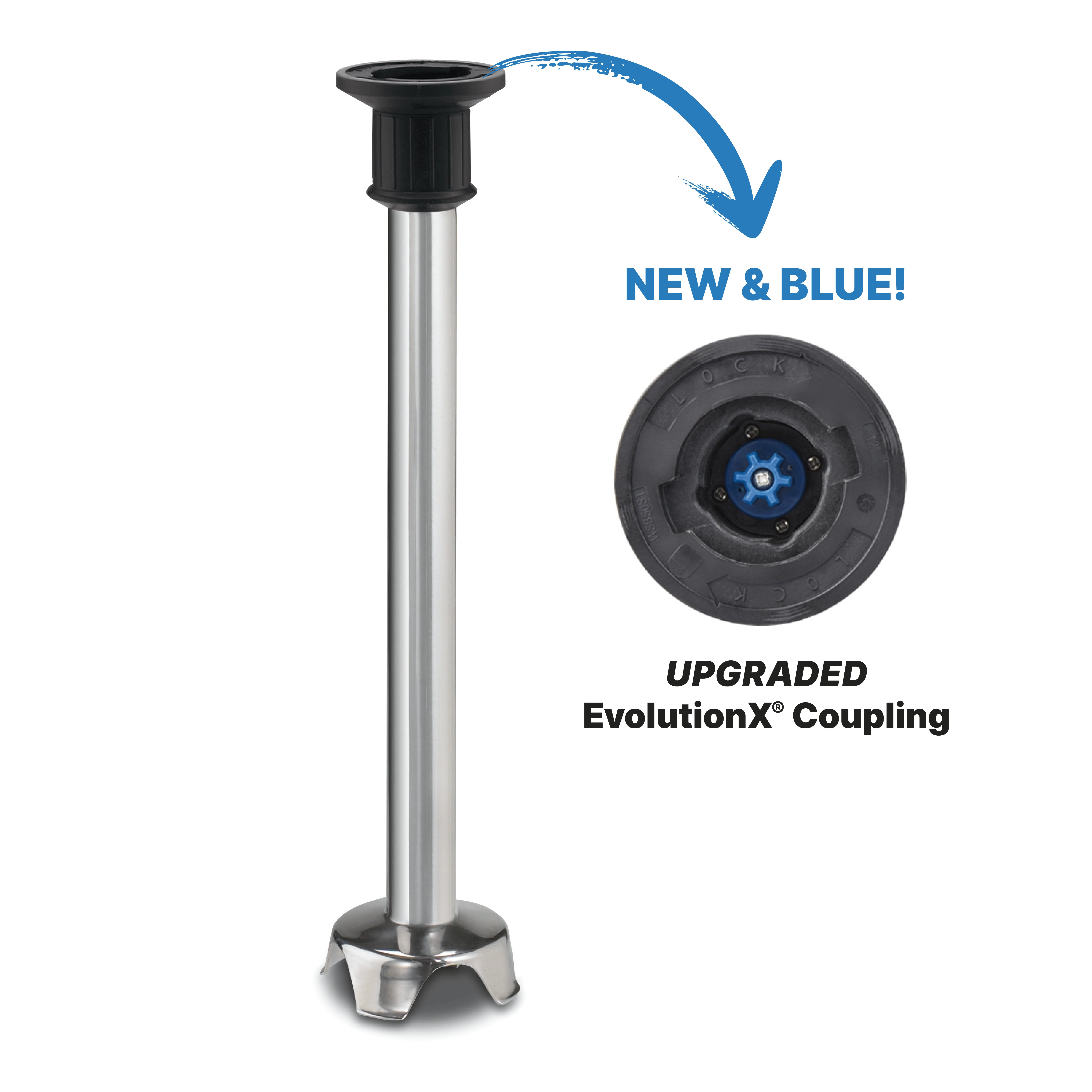 16" Stainless Steel Shaft (for Heavy-Duty Big Stix EvolutionX Immersion Blenders)