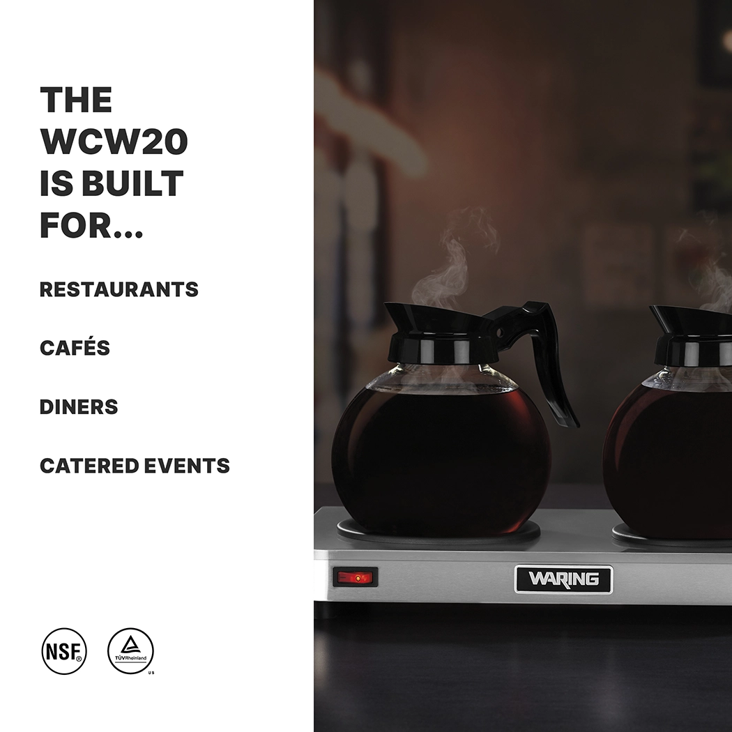 Waring WCW20 Double Burner Coffee Warmer, image size:1050x1050