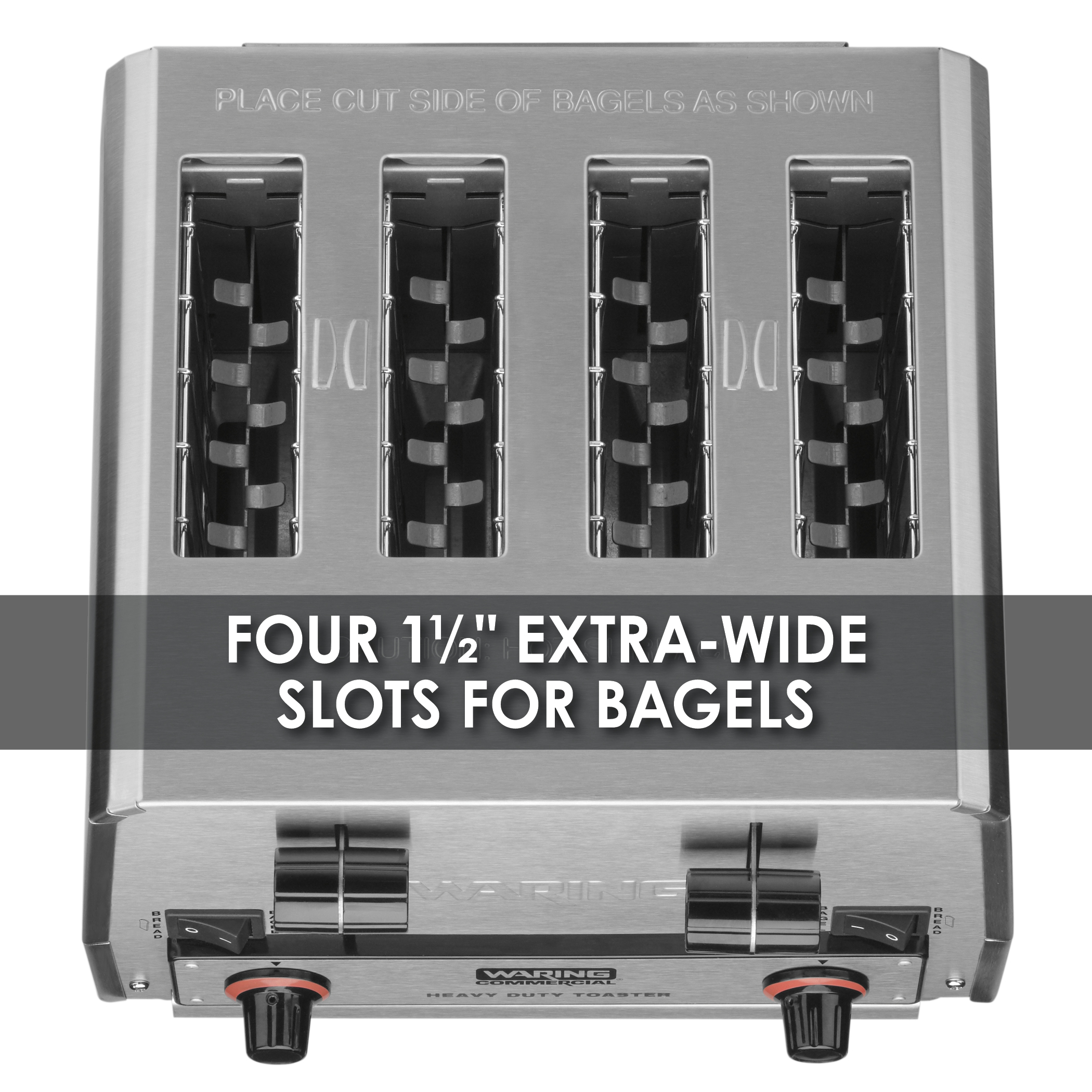 Heavy-Duty 4-Slot Switchable Bread and Bagel Toaster, 240 Volt