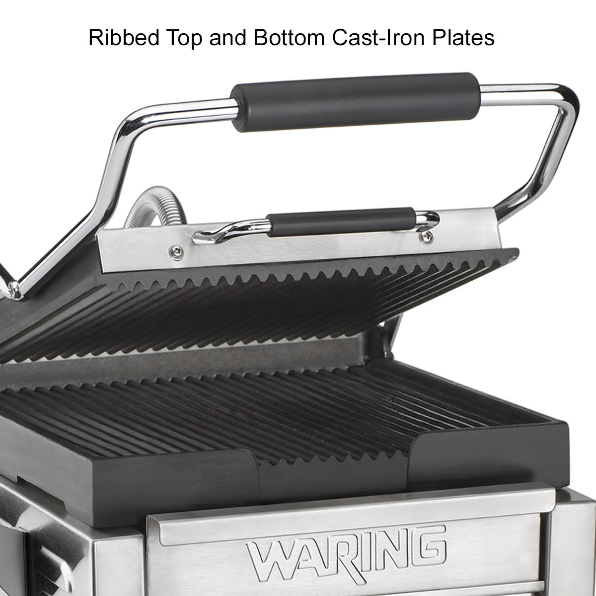 Ribbed Panini Grill, 9.75" x 9.25", 208 Volt