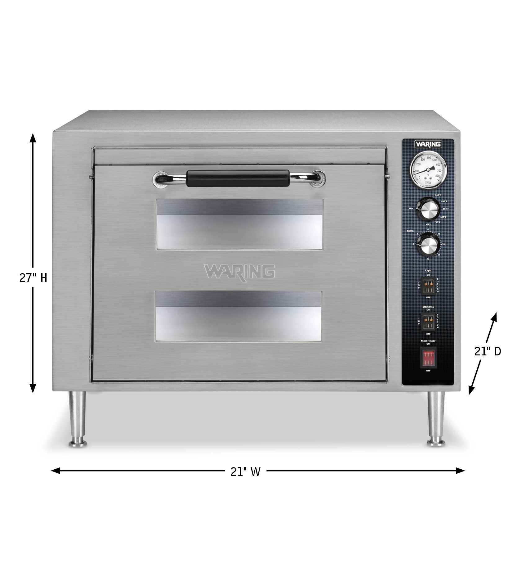 18" Double-Deck Pizza Oven, Single Chamber image number 0