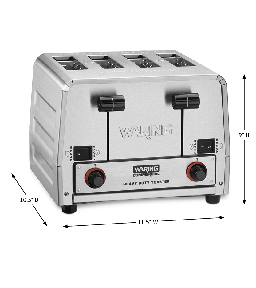 4-Slice Bread & Bagel Toaster | 240V, Commercial | Waring