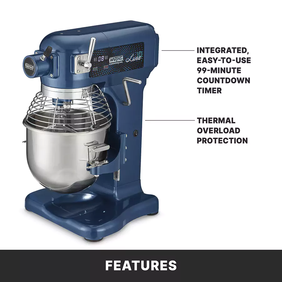 Luna 10-Quart Planetary Mixer with Integrated Digital Timer