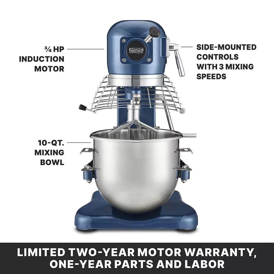 Luna 10-Quart Planetary Mixer with Integrated Digital Timer