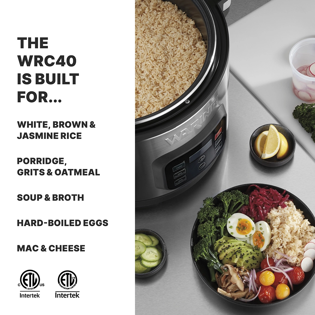 40 Cup (20 Cup Raw) Commercial Rice/Multi-Cooker & Warmer