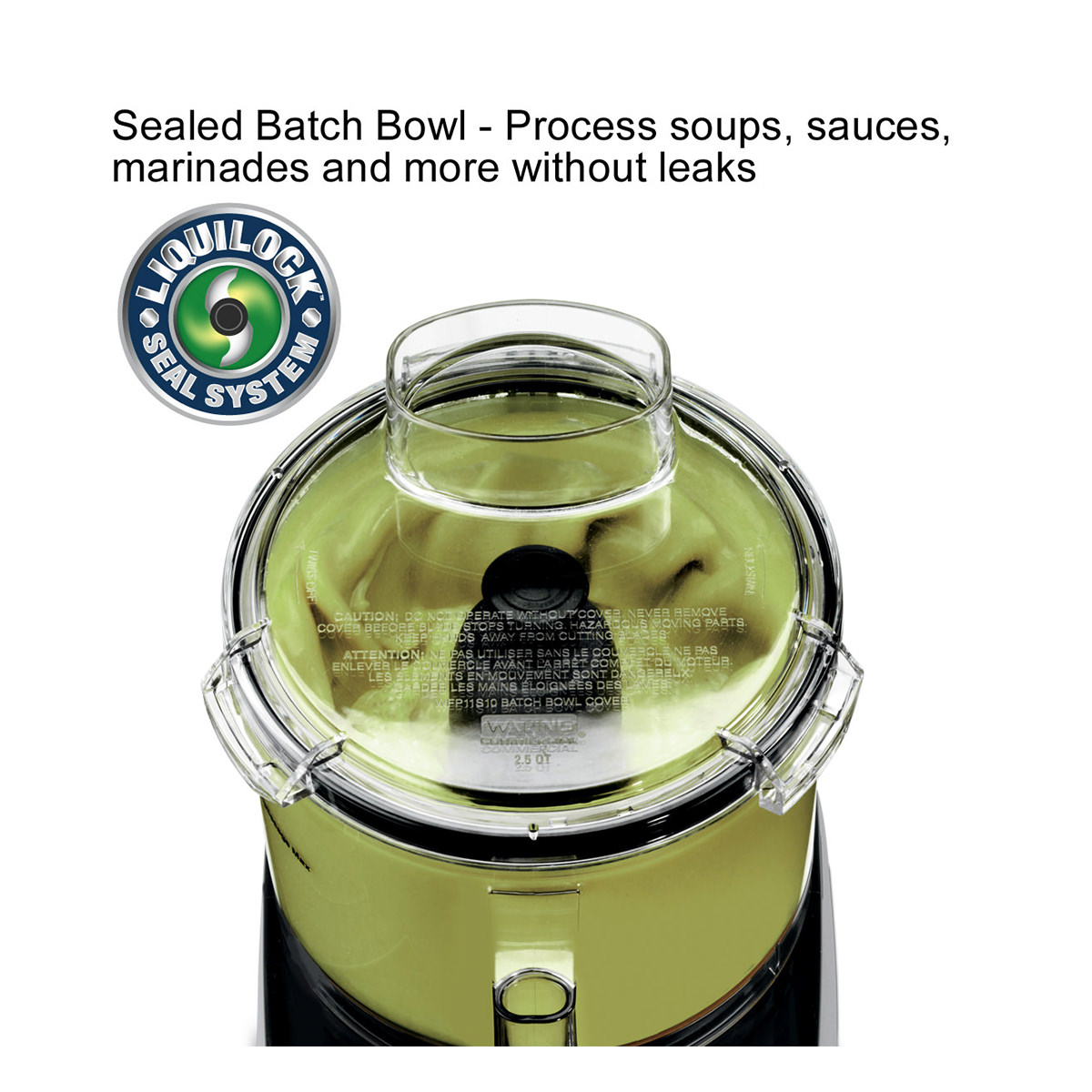 2.5-Quart Food Processor with Flat Lid