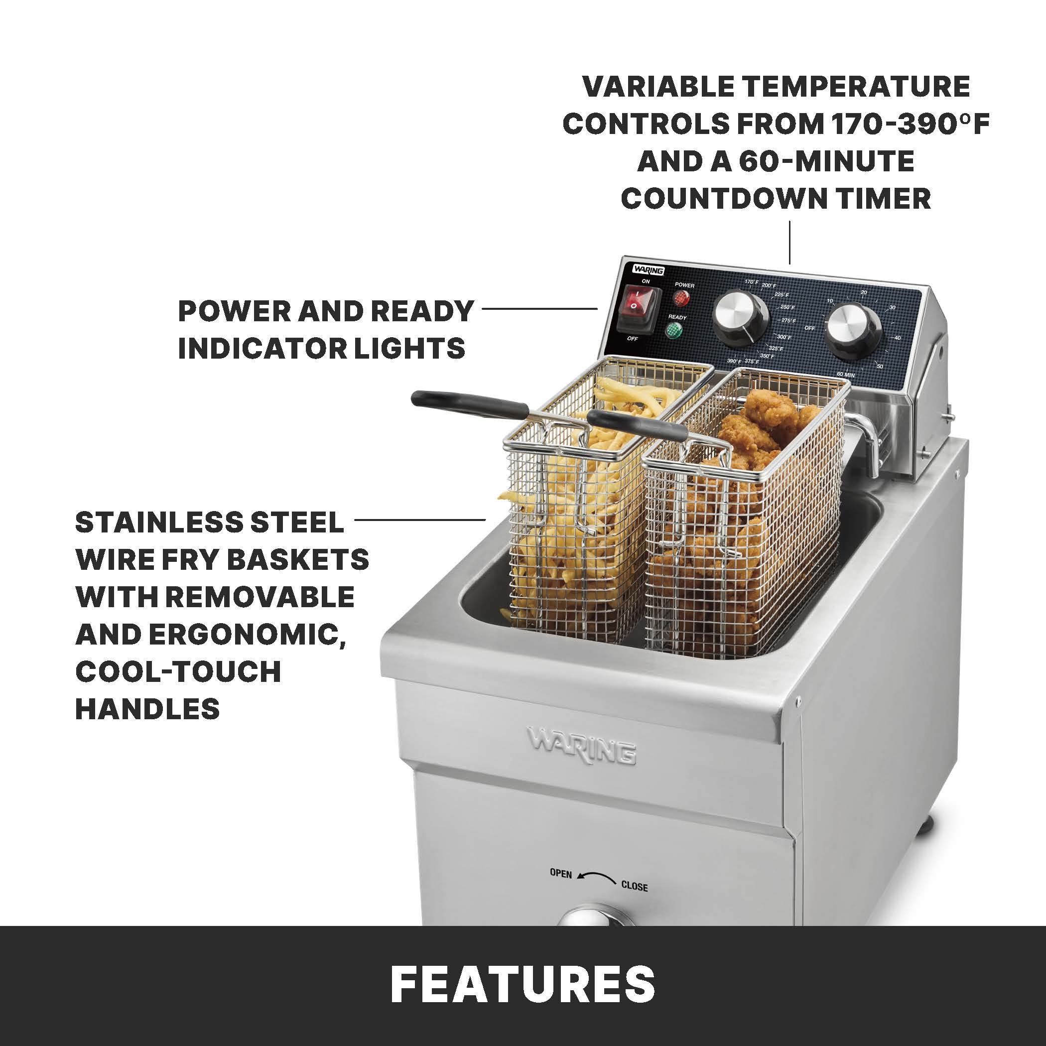 15 lb. Heavy-Duty Deep Fryer