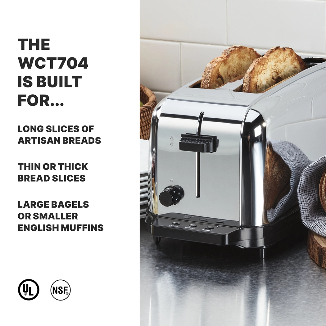 4-Slice, 2-Slot Toaster Light-Duty Waring