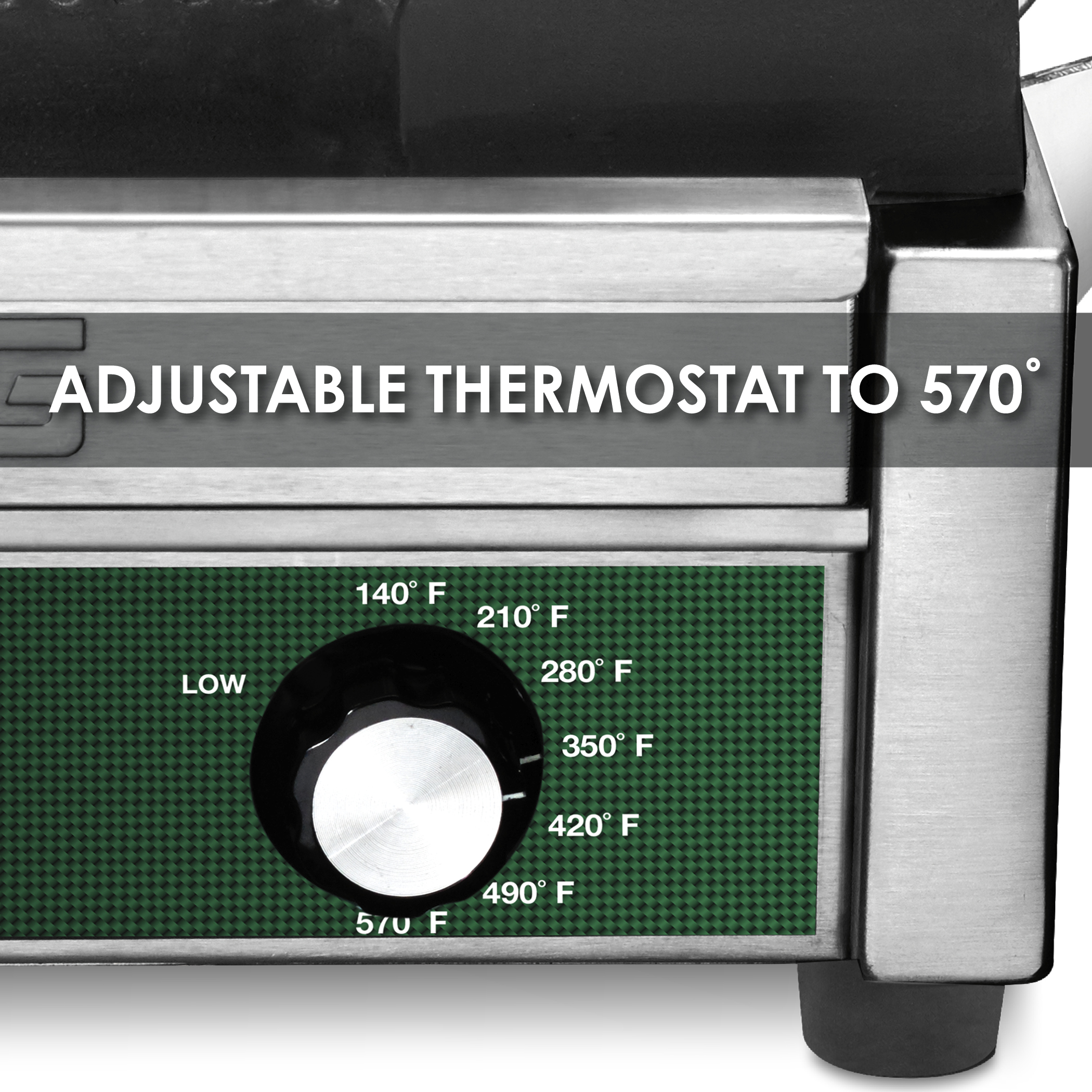 Ribbed Panini Grill with Timer, 14.5" x 11", 208 Volt