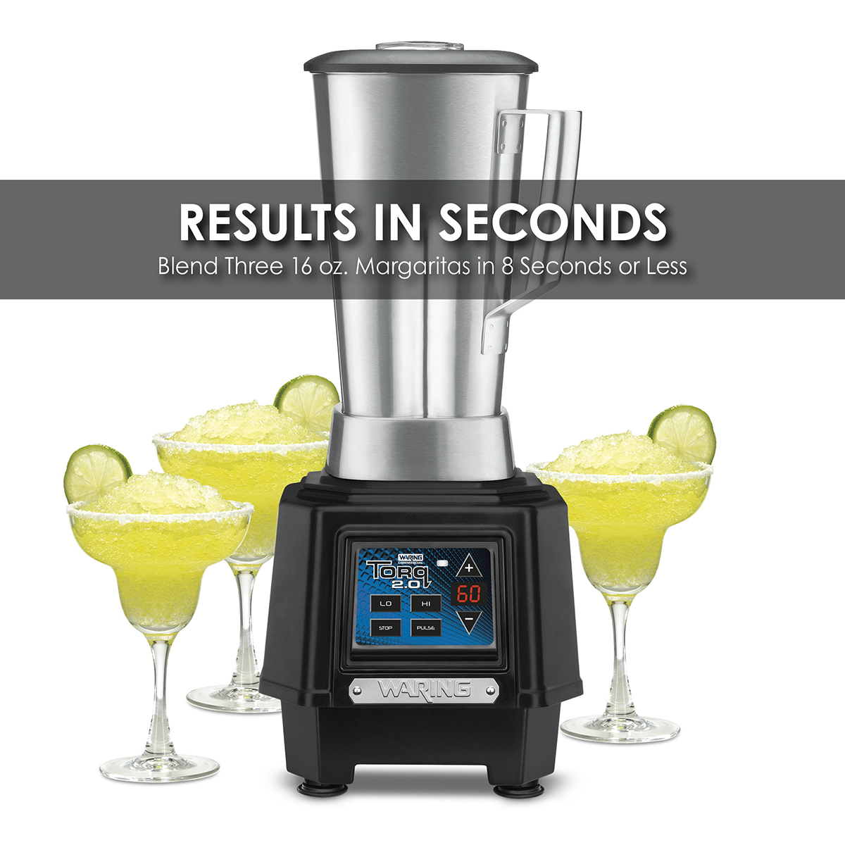 Torq 2.0 Blender with Electronic Touchpad Controls and Timer and 64 oz. Stainless Steel Jar