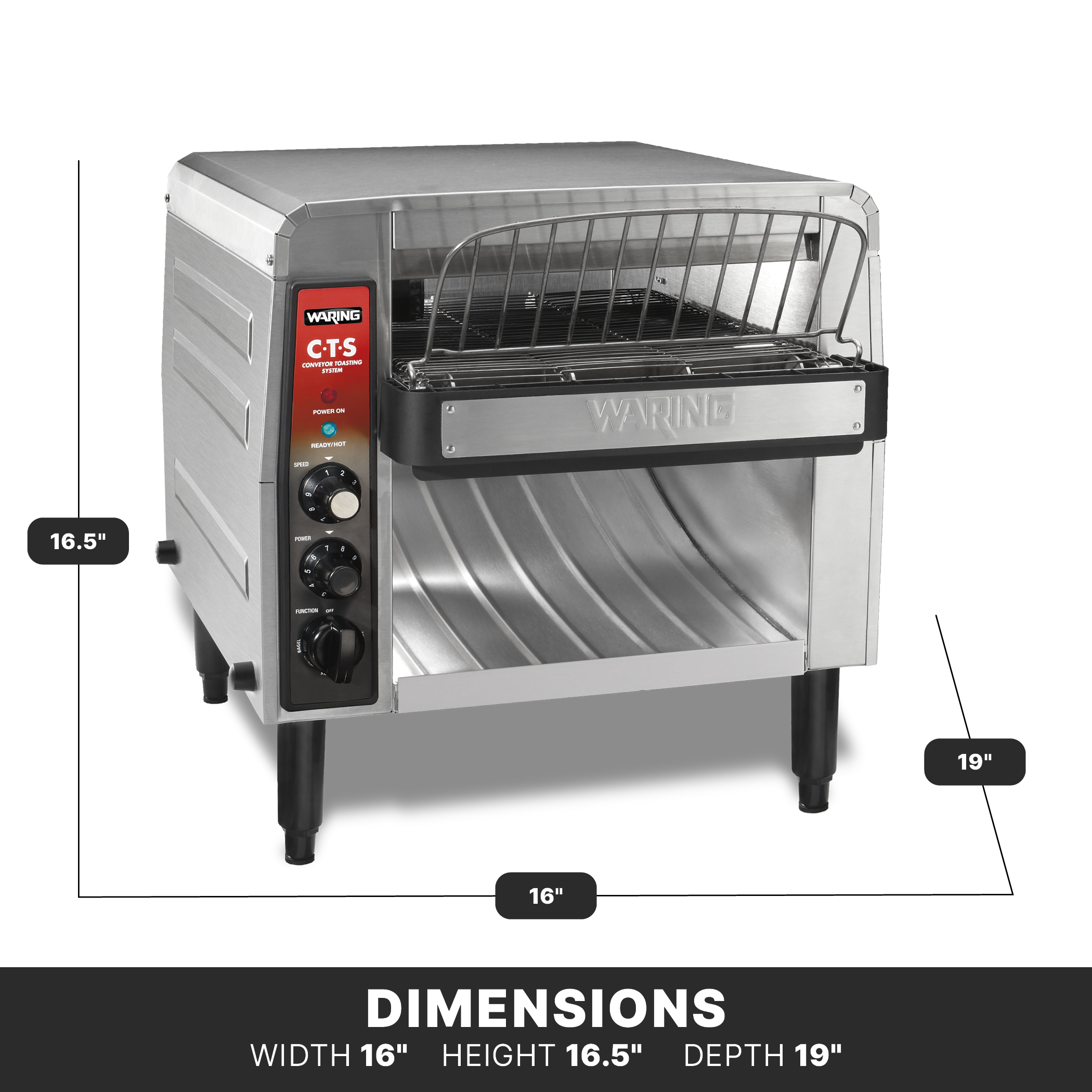 Conveyor Toaster | Power & Belt Control | Waring