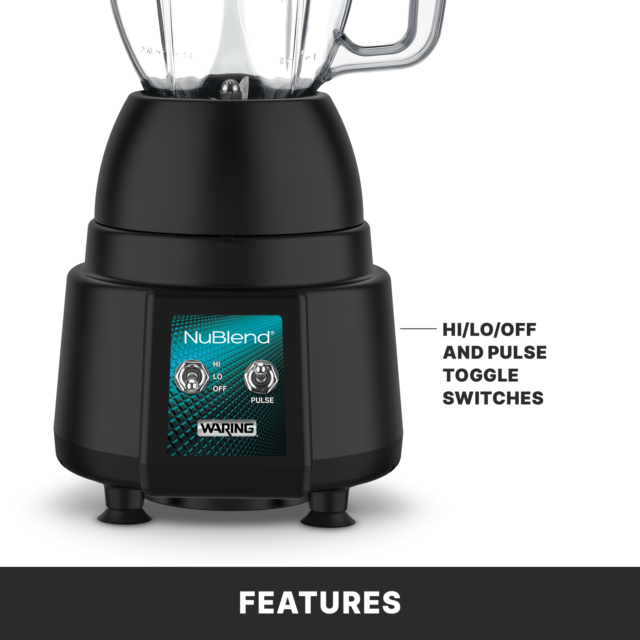 NuBlend® 1 HP Blender | 44 oz Ice-Crushing Blender | Waring®
