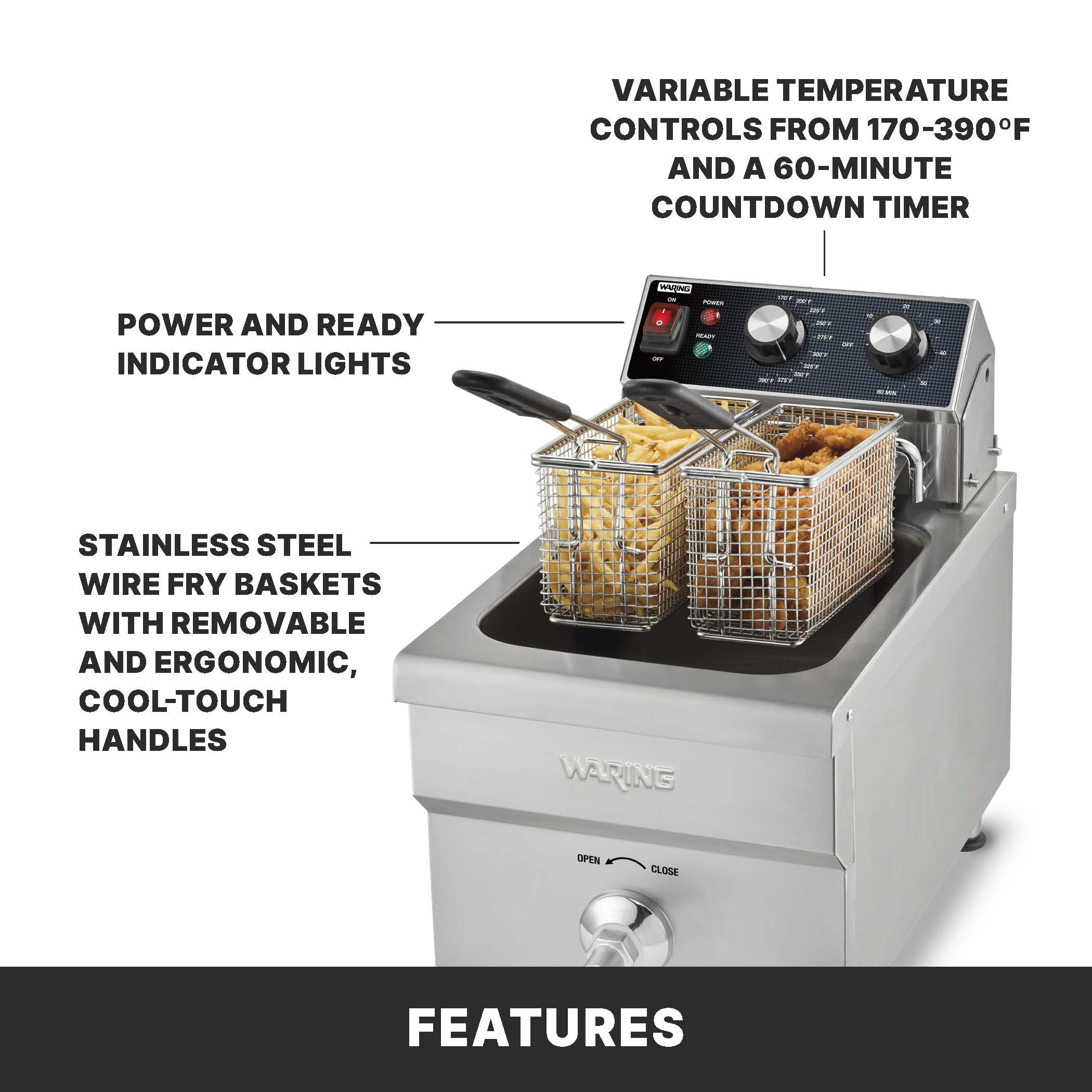 10 lb. Heavy-Duty Deep Fryer