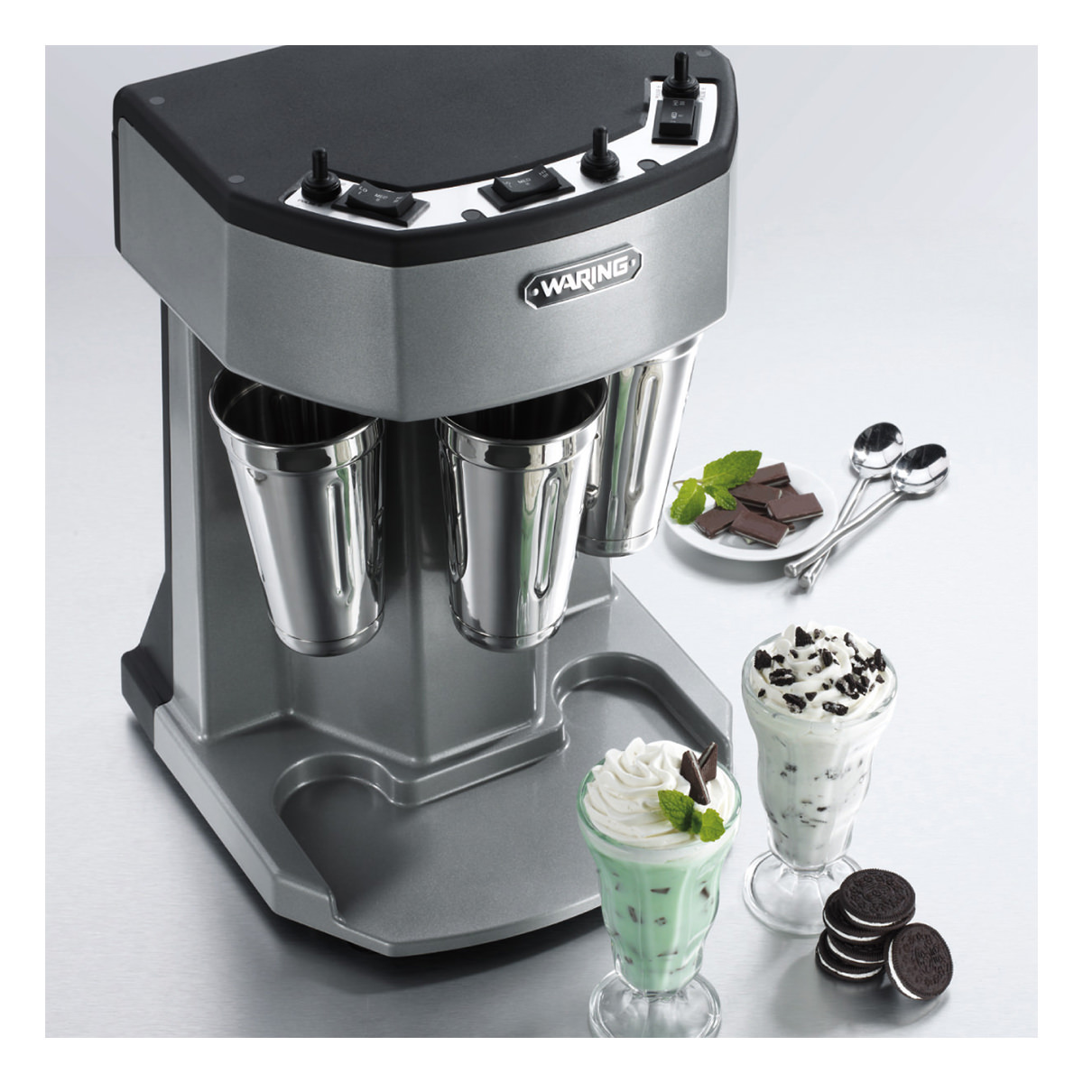 Heavy-Duty Blenders Triple-Spindle Drink Mixers