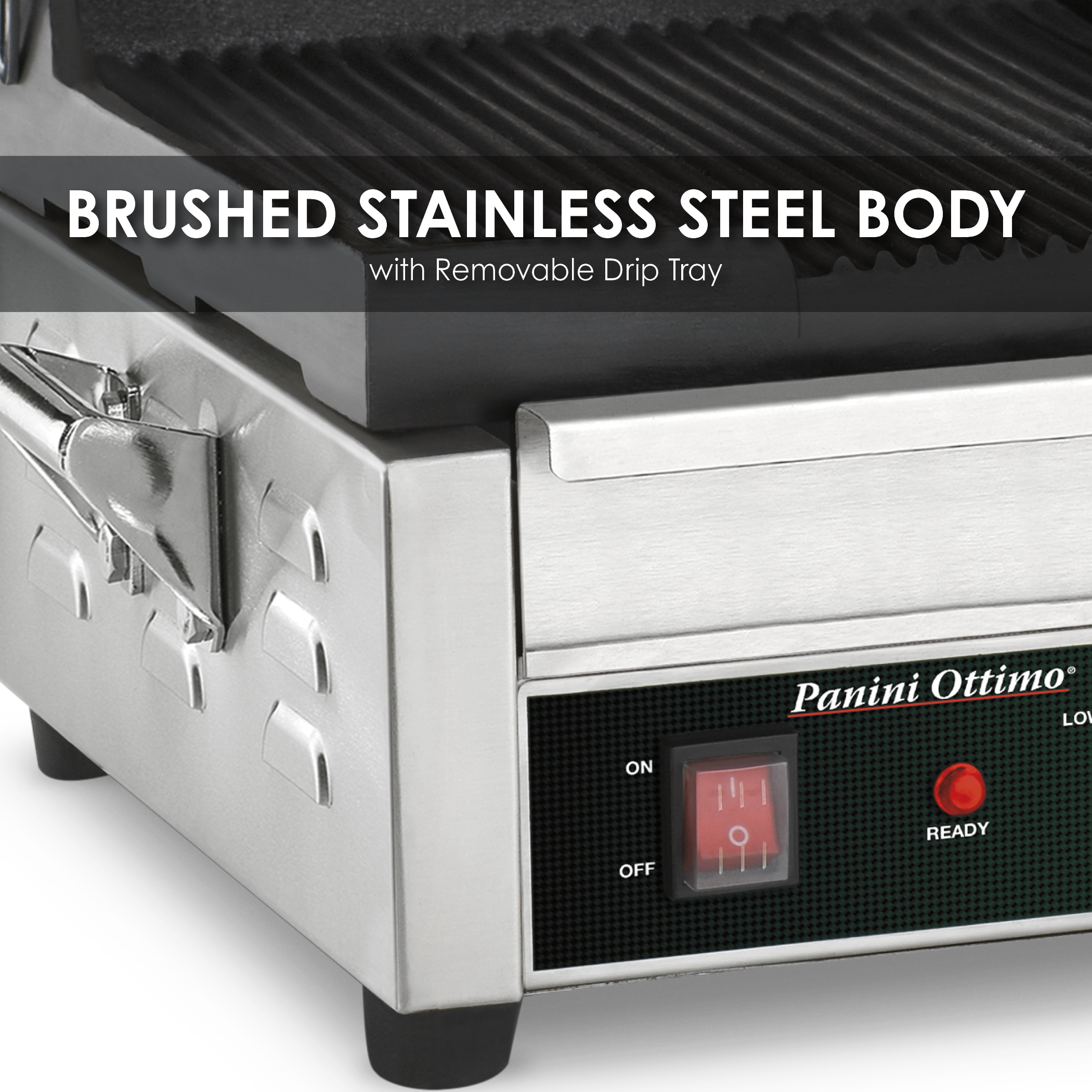 Double Ribbed Panini Grill, 17" x 9.5"