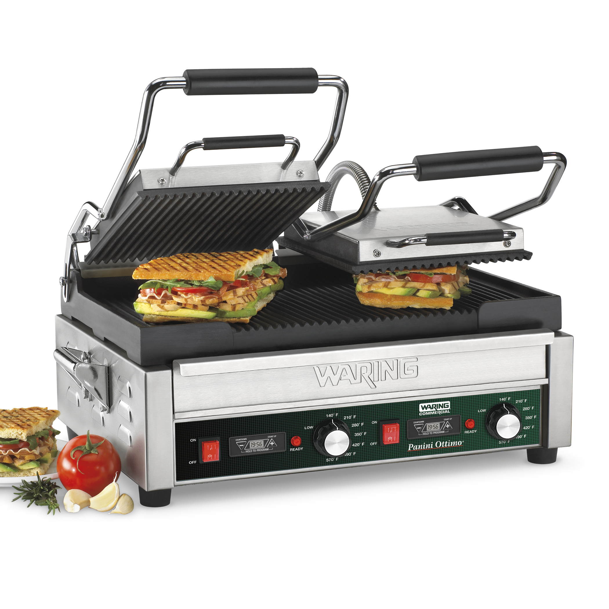 Double Italian-Style Flat Grill with Timer - 240V | Waring