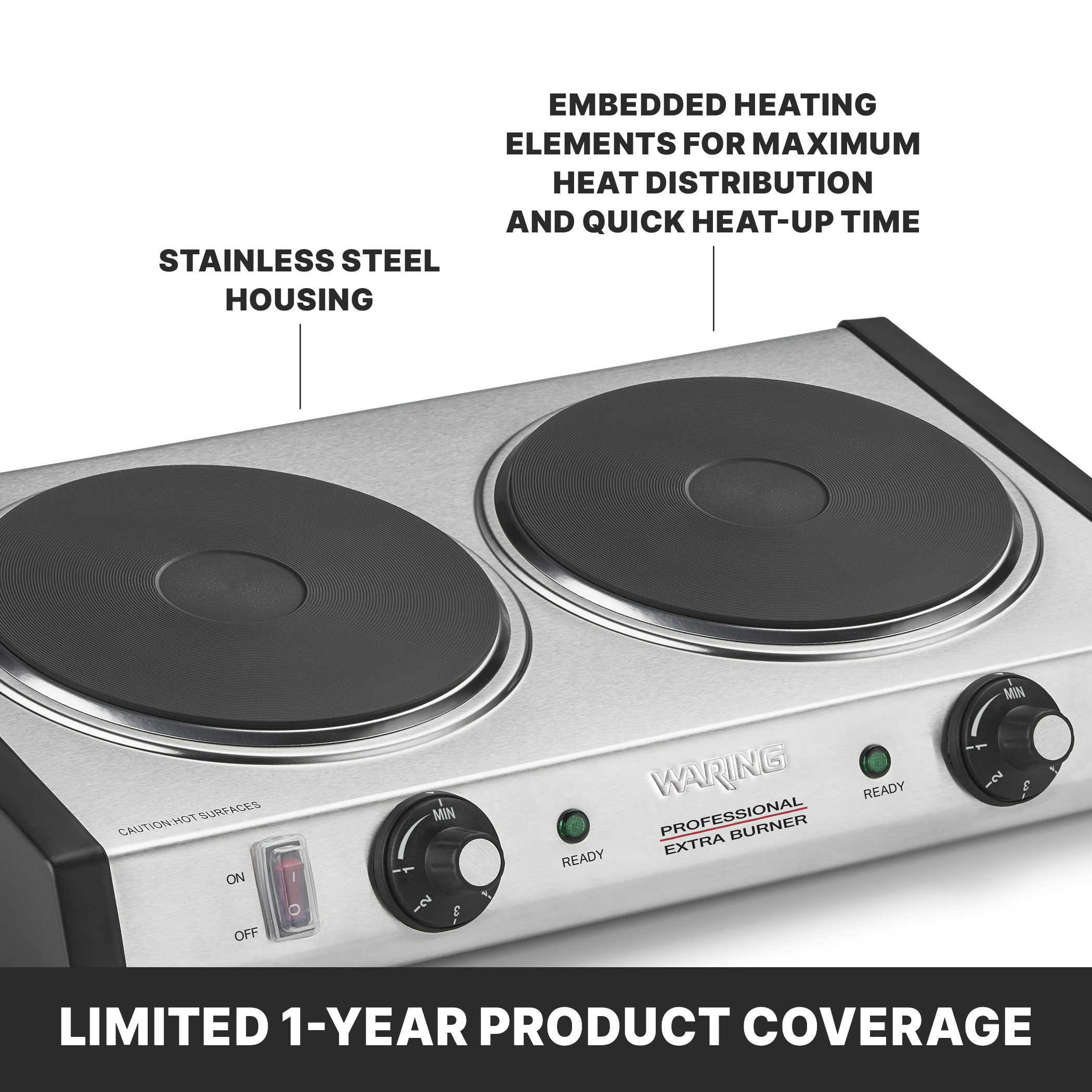 Commercial Cast-Iron Double Burner