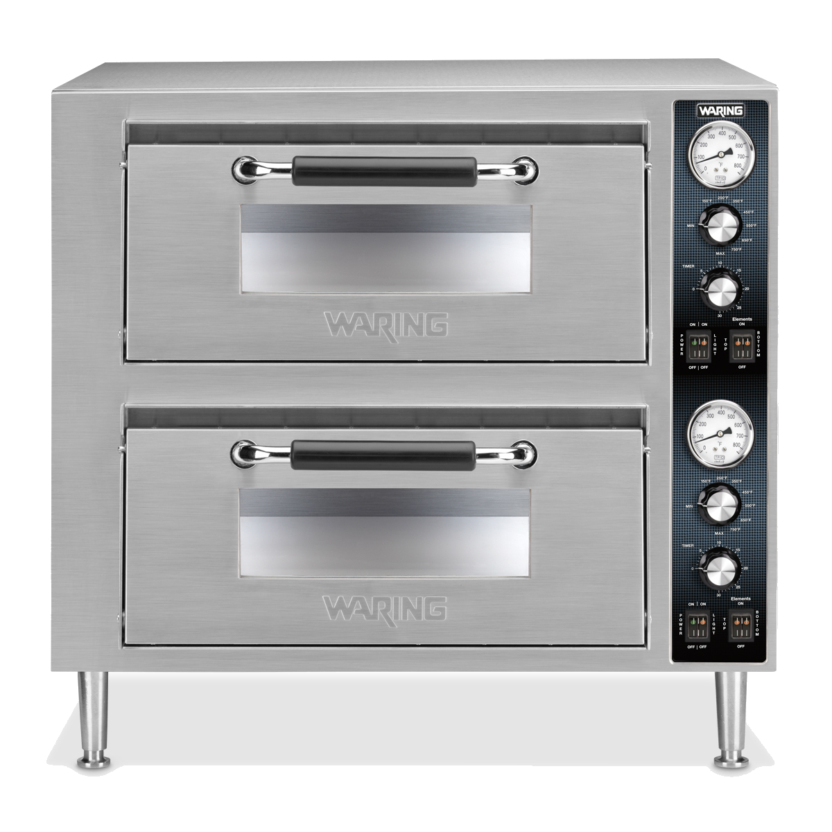 Double Deck Pizza Oven Heavy Duty Dual Chamber Waring