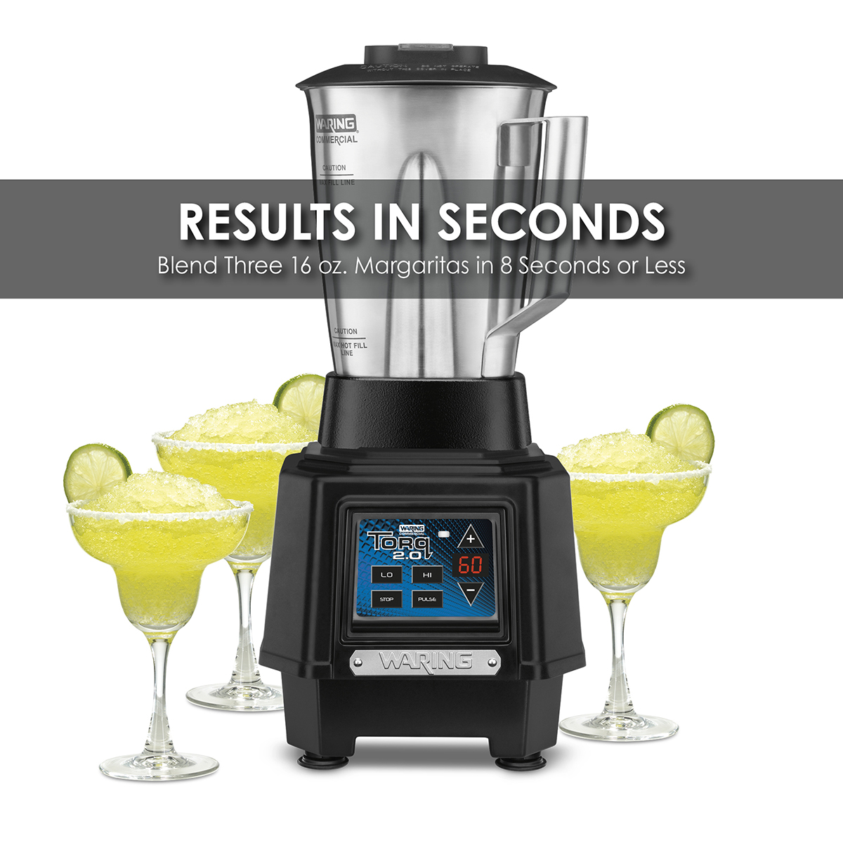 Torq 2.0 Blender with Electronic Touchpad Controls and Timer and 48 oz. Stainless Steel Jar