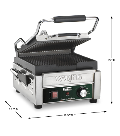 Ribbed Panini Grill, 9.75" x 9.25", 208 Volt image number 0