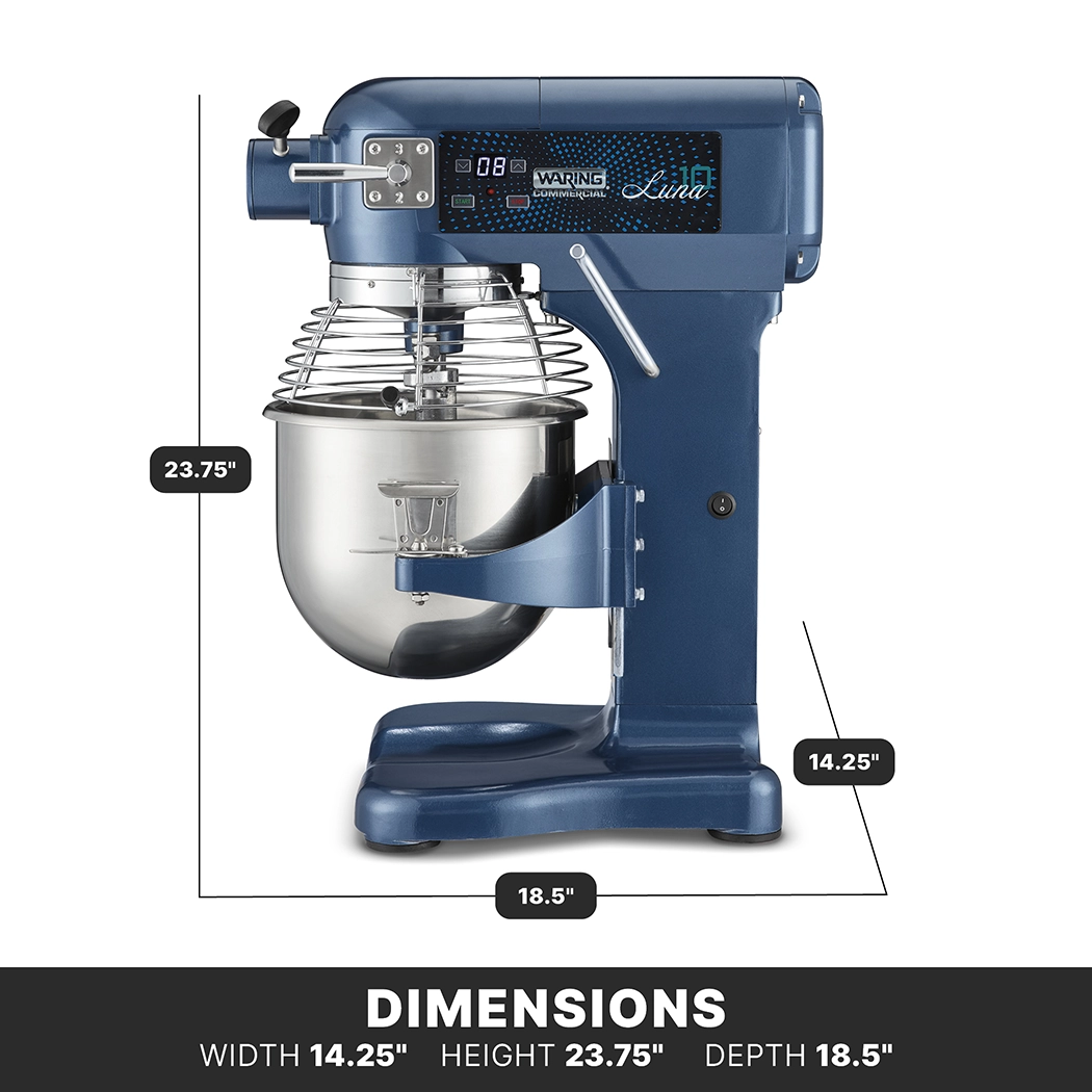 Luna 10-Quart Planetary Mixer with Integrated Digital Timer