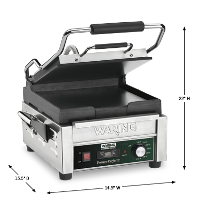 Flat Panini Grill with Timer, 9.75" x 9.25" image number 0